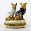 Picture of Limoges Porcelain Figural Bride & Groom Cats Trinket Box