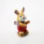 Picture of Limoges Porcelain Bunny Rabbit in Red Overalls with Mouse Friend Trinket Box