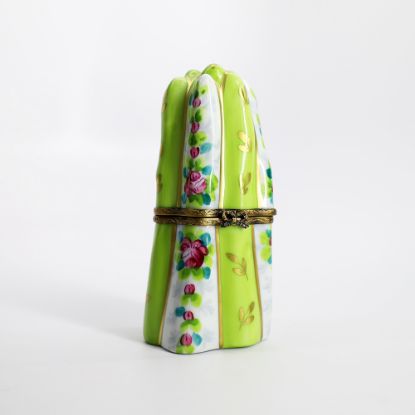 Picture of Retired Asparagus Bunch With Rose Motif Trinket Box By La Gloriette