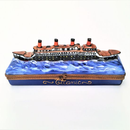 Picture of Retired La Gloriette Titanic Limoges Trinket Box With Original Box