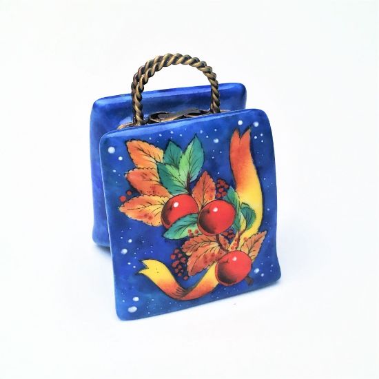 Picture of  Retired Limited Edition Holiday Shopping/Gift Bag Limoges Trinket Box