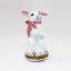 Picture of Limoges Porcelain White Rabbit with Pink Bow Trinket Box by Chamart