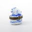 Picture of Limoges Porcelain Miniature Blue & White Rabbit Trinket Box by Chamart