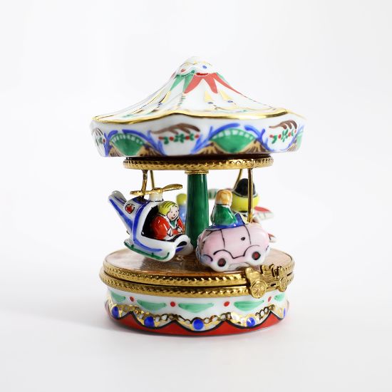 Picture of  Rare Retired Bumper Car Carousel Trinket Box By La Gloriette.