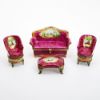 Picture of Rare Vintage Limoges Porcelain 4-Piece Furniture Suite Trinket Box Set