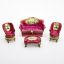 Picture of Rare Vintage Limoges Porcelain 4-Piece Furniture Suite Trinket Box Set