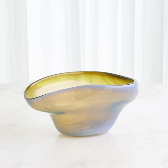 Picture of Small Glass 'Harmony' Bowl in Olive