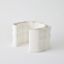 Picture of Large Matte White Printed Ceramic Crescent Vase