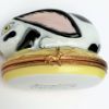 Picture of Retired Black & White Bunny Rabbit Trinket Box By Eximious Limoges