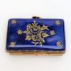 Picture of Parry Vieille Traditional Cobalt Blue & Gold Limoges Trinket Box With Floral Details.