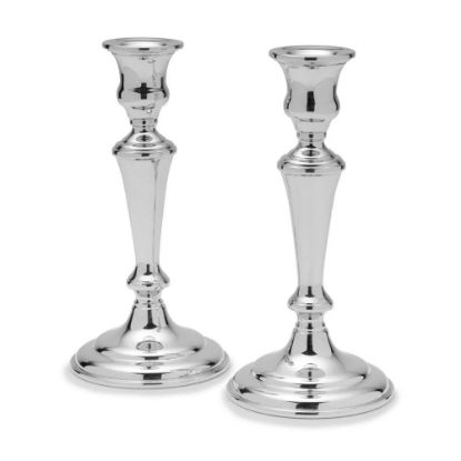 Picture of Empire Pewter Set of Two Large Candlesticks