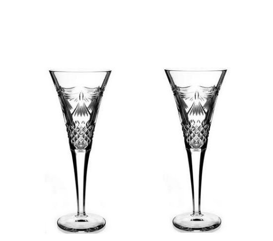 Picture of Pair of Waterford Crystal Millennium Collection 'Peace' Champagne Toasting Flutes