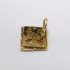 Picture of 14k Yellow Gold Square Lever Back Statement Earrings with Pavé Set Diamonds