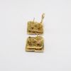 Picture of 14k Yellow Gold Square Lever Back Statement Earrings with Pavé Set Diamonds
