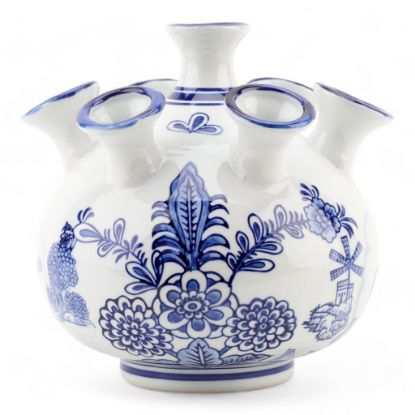 Picture of Blue & White Delft Style Tulipiere Vase