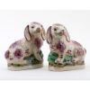 Picture of Pair of Staffordshire Inspired Purple & Brown Rabbit Figurines