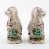 Picture of Pair of Staffordshire Inspired Purple & Brown Rabbit Figurines