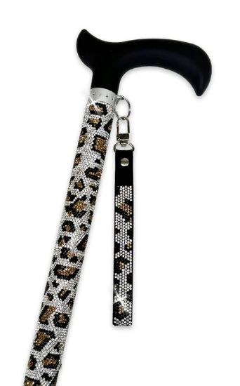 Picture of Jacqueline Kent 'Lux Collection' Sugar Cane in Silver Leopard