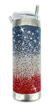 Picture of Jaqueline Kent Red, White & Blue Patriotic Crystal Tumbler 