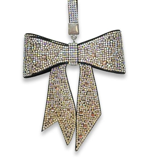 Picture of Jacqueline Kent Bejeweled 'Garden Party Collection' Bow Purse Charm in Champagne Ombre