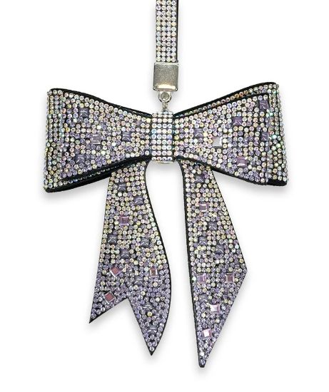 Picture of Jacqueline Kent Bejeweled 'Garden Party Collection' Bow Purse Charm in Mauve Ombre