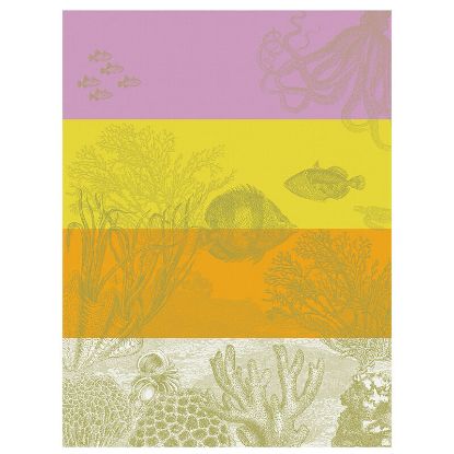 Picture of Le Jacquard Français 'Sous l'Ocean' Yellow Tea Towel