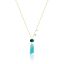 Picture of 14kt Yellow Gold Amazonite & Opal Diamond Necklace