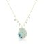 Picture of 14k Two Toned Yellow Gold Opalized Wood Necklace