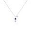 Picture of White Gold, Dainty Blue Sapphire and Diamond Necklace