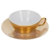 Picture of Meissen Porcelain 'Cosmopolitan Mesh Gold' Tea Cup & Saucer