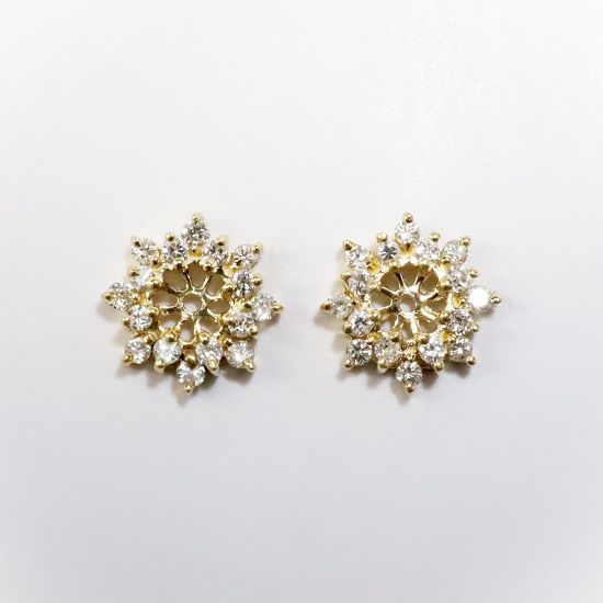 Picture of 14k Yellow Gold & Diamond Earring Jackets 