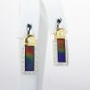 Picture of 18k Yellow Gold Ammolite & Diamond Dangle Earrings 