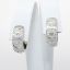 Picture of 18k White Gold Hoop Earrings with Diamonds Accents Set in Heart Shapes 