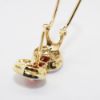 Picture of 14k Two Tone Gold Ruby & Diamond Earrings 