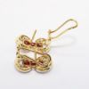 Picture of 14k Two Tone Gold Ruby & Diamond Earrings 