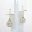 Picture of 14k Yellow Gold Dangle Diamond Earrings 