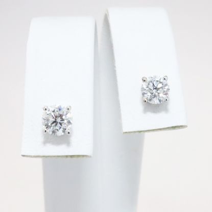 Picture of 18k White Gold  1.25CTW Diamond Studs 