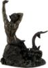 Picture of Merman Stretching on Rock Cold Cast Bronze Figurine