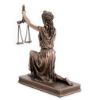 Picture of Lady Justice Kneeling Holding a Sword & Scales Cold Cast Bronze Figurine