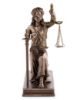 Picture of Lady Justice Kneeling Holding a Sword & Scales Cold Cast Bronze Figurine