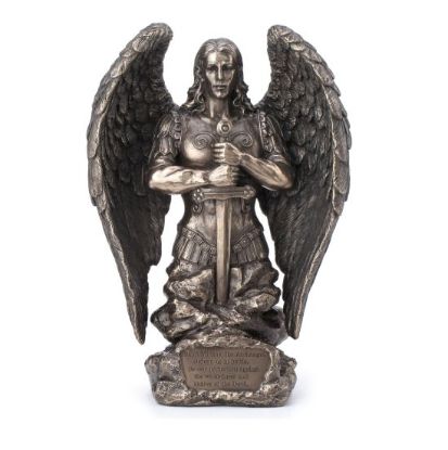 Picture of Saint Michael Figural Prayer Monument Statue