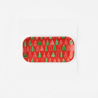 Picture of 'Cocktails with Santa' Red Retro Inspired Individual Melamine Tray