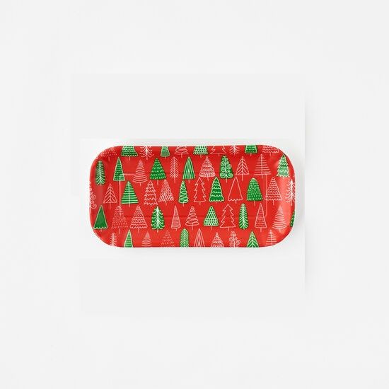 Picture of 'Cocktails with Santa' Red Retro Inspired Individual Melamine Tray