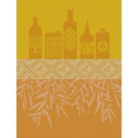 Picture of Le Jacquard Français 'Huiles Provencales' Yellow Tea Towel