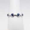 Picture of 14k White Gold & Bezel Set Sapphire Stations Ring 