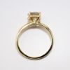 Picture of 14k Yellow Gold & Round Brilliant Cut Diamond Solitaire Engagement Ring with Undermounted Diamond Halo