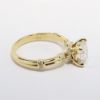 Picture of 14k Yellow Gold & GIA Certified Round Brilliant Cut Diamond Engagement Ring with Diamond Accented Band