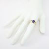 Picture of 14k Yellow Gold & Oval Cut Blue Sapphire Ring with Diamond Accents