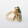 Picture of 14k Yellow Gold Brutalist Ring with Three Green Tourmalines