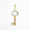 Picture of 18k Two-Tone Gold Key Pendant  with Diamond Accents